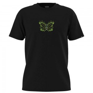 Vans Butterflame T-Shirt Black | BYV-863792