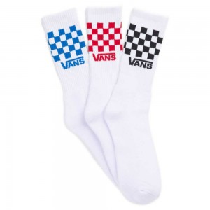 Vans Check Crew Socks 3 Pack Size 9.5-13 Multicolor | IAX-038256