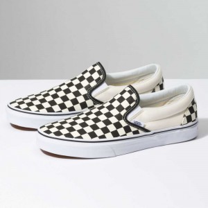 Vans Checkerboard Slip-On Black / White | JLH-869072