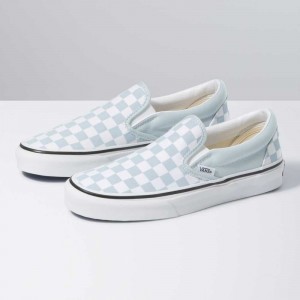 Vans Checkerboard Slip-On Blue / White | QYP-650879