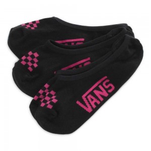 Vans Classic Canoodle Socks 3 Pack Size 1-6 Black / Pink | WQE-342789