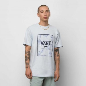 Vans Classic Print Box T-Shirt Blue | ESU-706139