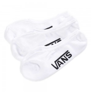 Vans Classic Super No Show Socks 3 Pack Size 9.5-13 White | JYW-730824
