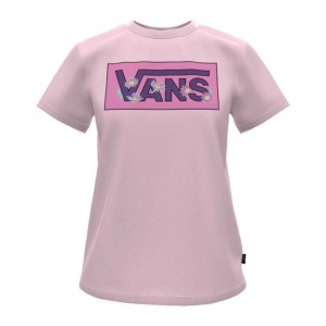 Vans Customs Cool Pink Floral Crew Tee Pink | QOY-379508