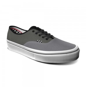 Vans Customs Gray Skate Authentic Grey | KFV-178542