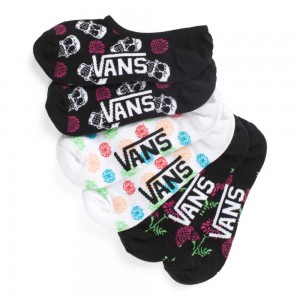 Vans Dia De Muertos Parade Canoodle Sock 3 Pack Black / Multicolor | IJE-349206