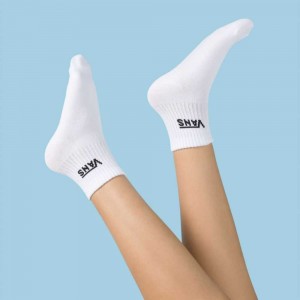 Vans Half Crew Sock Size 6.5-10 White | YOJ-256739