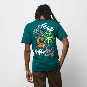Vans Off The Skull T-Shirt Deep Turquoise | DXP-425108