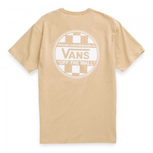 Vans Off The Wall Check Graphic Tee Grey Brown | ROF-647580