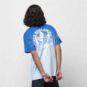 Vans Peace Worldwide T-Shirt Blue | RVS-385492