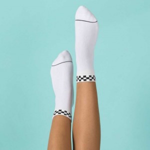 Vans Peek-A-Check Crew Sock Size 6.5-10 White / Black | HOD-649273