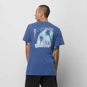Vans Pier Side T-Shirt Navy | WGE-695021