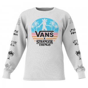 Vans Stranger Things Demogorgon Paradise T-Shirt White | TEL-423097