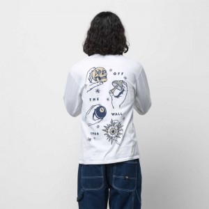 Vans Test Your Luck Long Sleeve T-Shirt White | RWG-486275