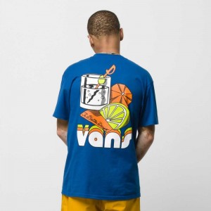 Vans To Better Days T-Shirt Blue | HXT-587032