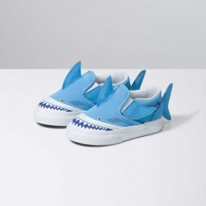 Vans Toddler Slip-On V Shark Blue / White | DKT-964075