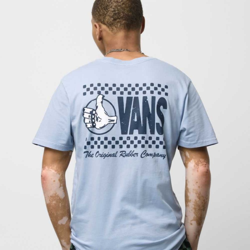 Vans 66 Thumbs Up T-Shirt Blue | BHY-150842