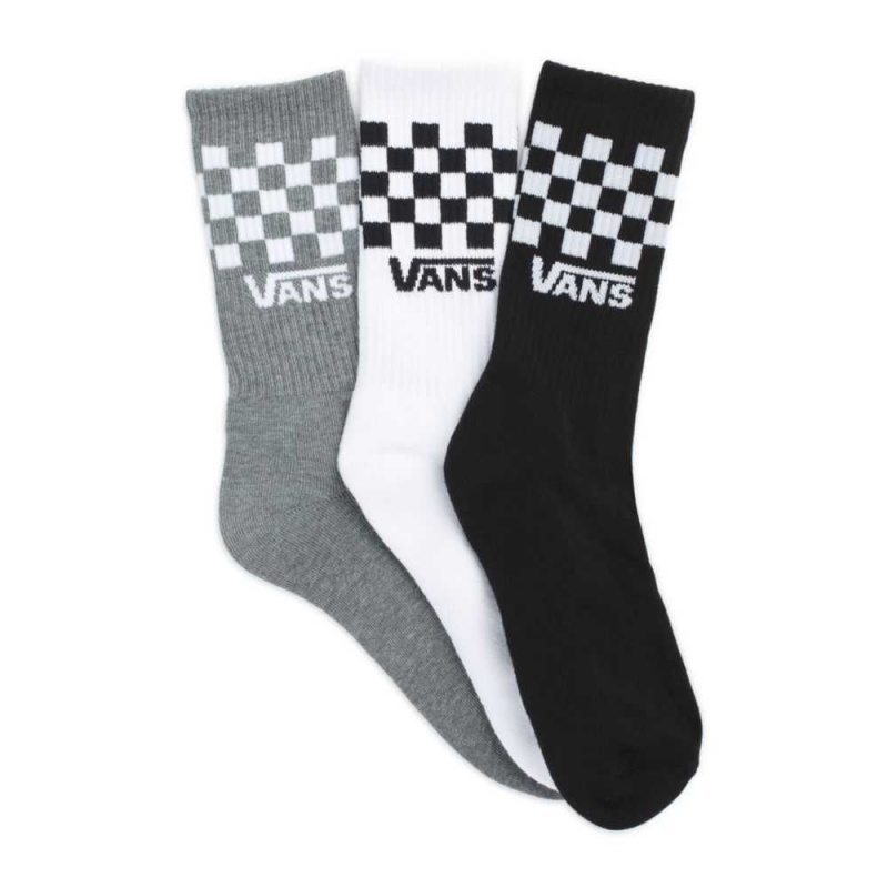 Vans Checkerboard Crew Socks 3 Pack Size 6.5-9 Multicolor | MIR-168509