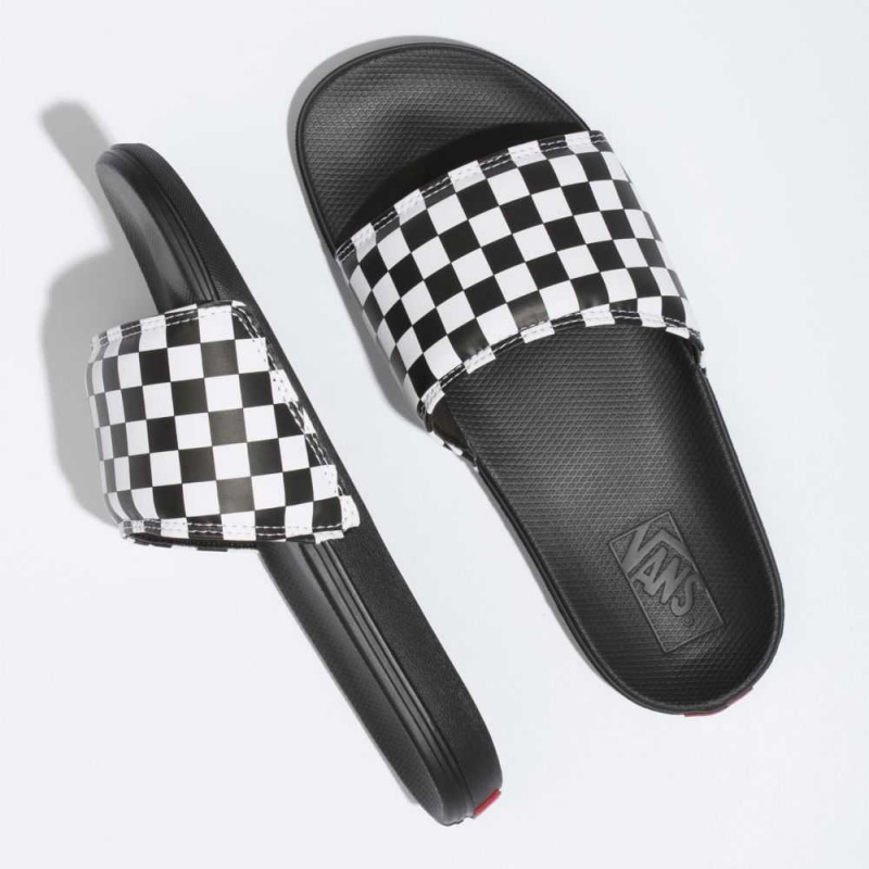 Vans Checkerboard La Costa Slide-On White / Black | MTR-785310