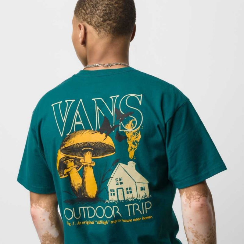 Vans Enjoy Your Trip T-Shirt Deep Turquoise | AVK-104287