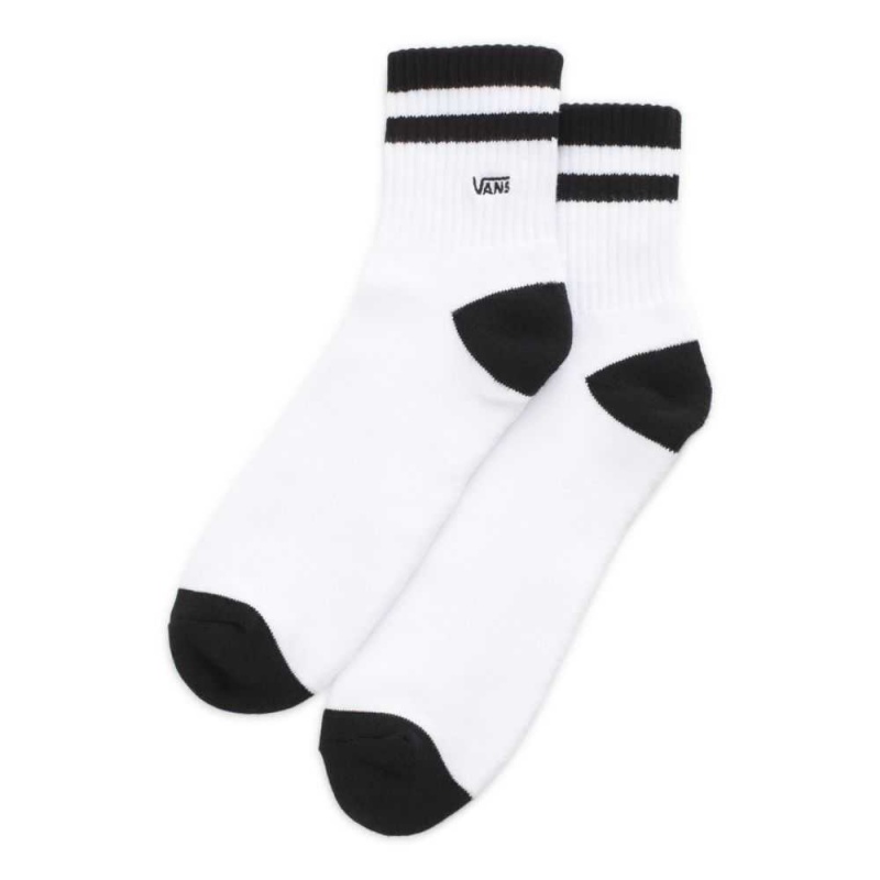 Vans Half Crew Sock Size 9.5-13 White / Black | GIC-782059