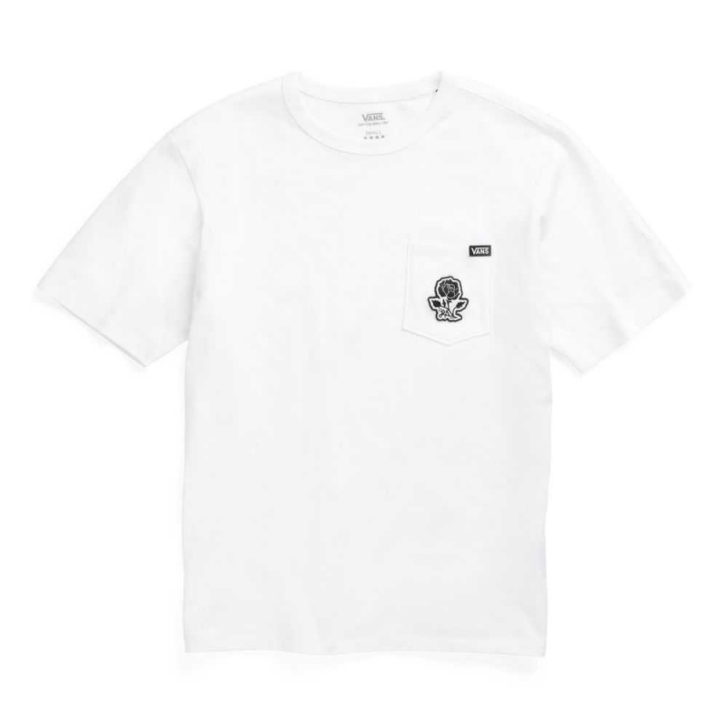 Vans Lizzie Armanto Off The Wall Pocket Tee White | BAC-130974