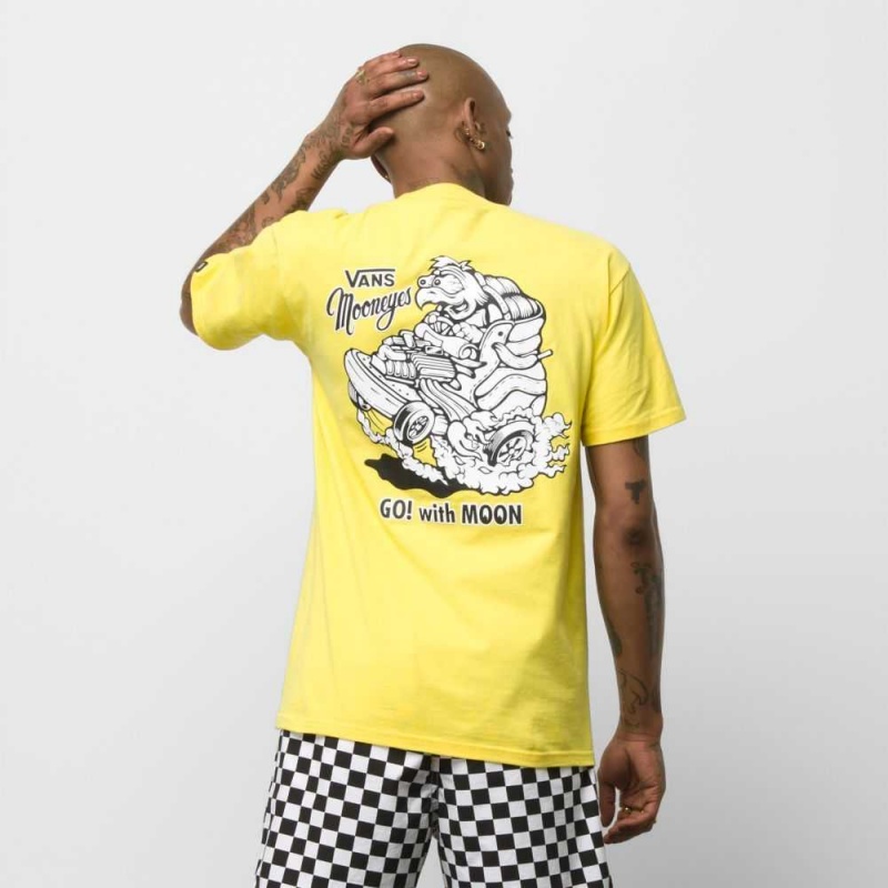Vans Mooneyes T-Shirt Yellow | IYZ-546097