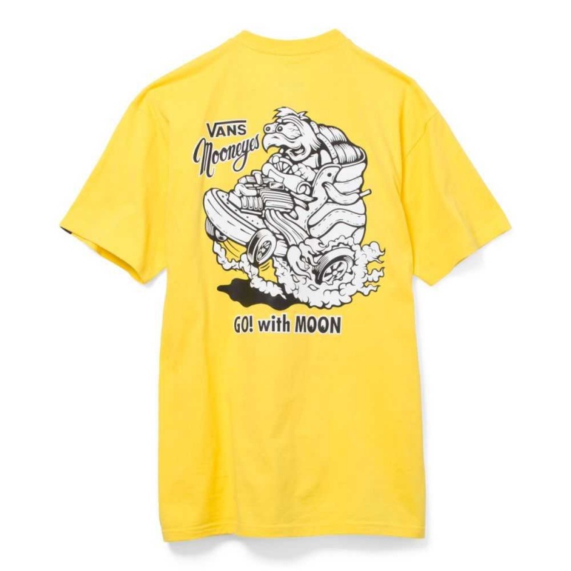 Vans Mooneyes T-Shirt Yellow | IYZ-546097