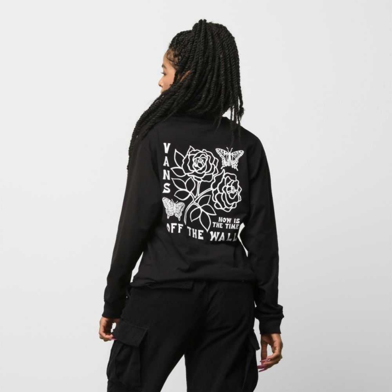 Vans Now Is The Time Long Sleeve T-Shirt Black | CWB-608435