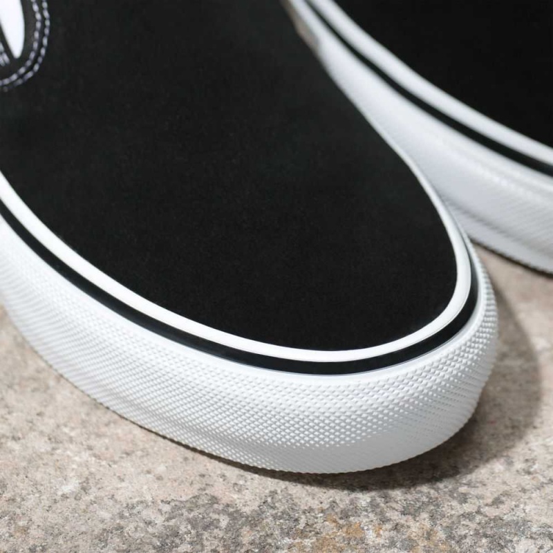 Vans Skate Slip-On Black / White | GRI-721645