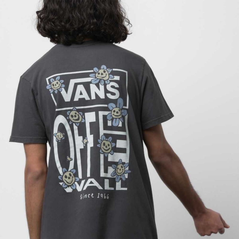 Vans Trippy Grin Floral T-Shirt Black | JSQ-378914